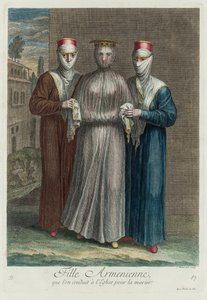 Armenische Braut vor der Hochzeit, 1714