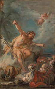 Johannes der Täufer predigt in der Wüste von Jean Baptiste Henri Deshays