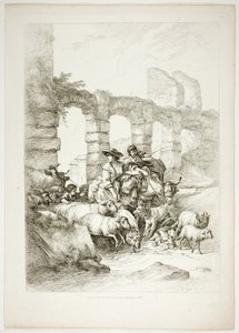 Platte Zwölf von 38 aus Oeuvres de J. B. Huet von Jean Baptiste Huet