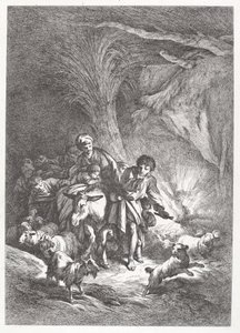 Die Flucht nach Ägypten von Jean Baptiste Huet