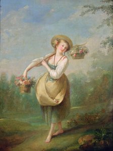 Das Blumenmädchen von Jean Baptiste Huet