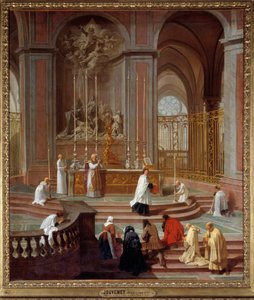 Die Messe des Kanons von La Porte oder der Meisteraltar von Notre-Dame de Paris. Gemälde von Jean Jouvenet (1644-1717) 1708-1710 von Jean Baptiste Jouvenet