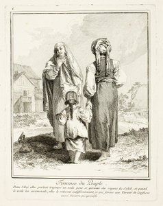 Frauen des Volkes, Tafel sechs aus Divers Habillements des Peuples du Nord von Jean Baptiste Le Prince