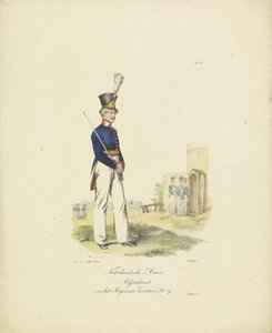Adjutant des Schweizer Regiments, 1820-1825 (Militärische Kostüme des Königreichs der Niederlande)