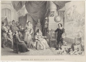 Maria de Medici bei Rubens in seinem Atelier von Jean Baptiste Madou