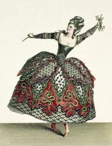 Kostüm für eine Furie in Iphigenie in Tauris und mehreren anderen Opern, graviert von Rene Gaillard, ca. 1780 von Jean Baptiste Martin