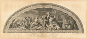Das christliche Europa in Frieden, Zentrum des Salons des Friedens neben den Gemächern der Königin [Tafel 45]