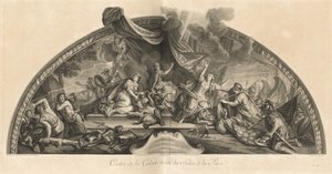 Holland akzeptiert den Frieden und löst sich von Deutschland und Spanien 1678, Mitte der Galerie neben dem Friedenssalon