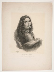 Porträt von Salvator Rosa von Jean Baptiste Mauzaisse