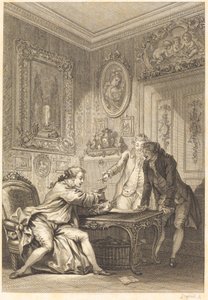 Der verzauberte Becher von Jean Baptiste Michel Dupreel after Jean Honoré Fragonard