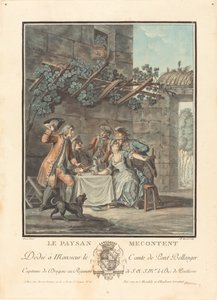 Der unzufriedene Bauer von Jean Baptiste Morret after Antoine Borel