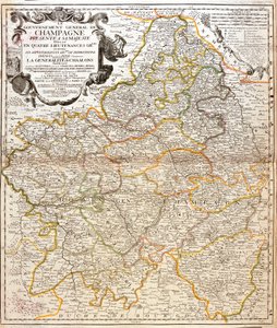 Karte der Champagne (Frankreich)