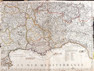 Karte von Dauphiné und Provence (Frankreich) von Jean Baptiste Nolin