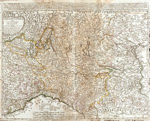 Karte der Lombardei (Italien) von Jean Baptiste Nolin
