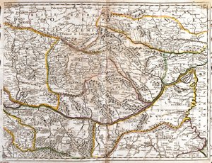 Karte von Mährisch-Walachien (Tschechische Republik) (Gravur)