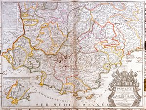 Karte der Provence (Frankreich)