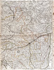 Karte von Schwaben (Deutschland) von Jean Baptiste Nolin