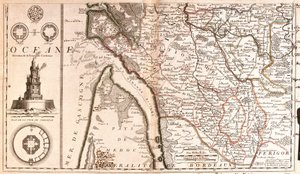 Karte der Aquitanien (Frankreich) (Gravur)