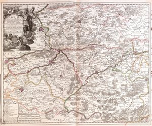 Karte der Grafschaft Hennegau (Belgien) (Gravur)