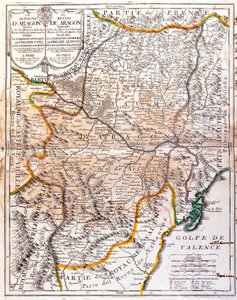 Karte des Königreichs Aragon (Spanien)