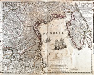 Karte der Mündung des Po in Italien von Jean Baptiste Nolin