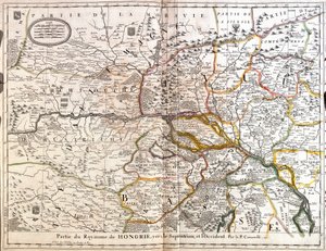 Karte des nordwestlichen Teils des Königreichs Ungarn
