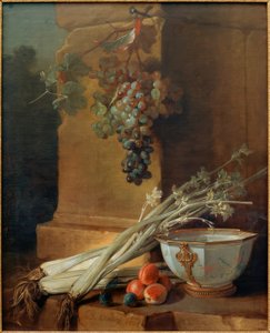 Stillleben mit Früchten, Sellerie und einer Schale von Jean Baptiste Oudry