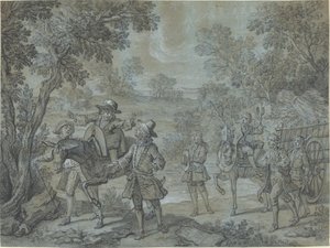 Ragotin deklamiert Verse; Bauern glauben, dass er predigt