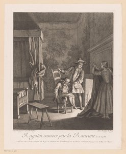 Ragotin betrunken auf einem Stuhl am Feuer (Scènes aus dem Roman Comique von Scarron) von Jean Baptiste Oudry