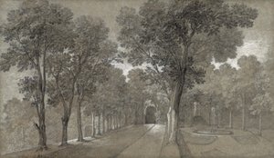 Ansicht des Parks in Arcueil, 1744