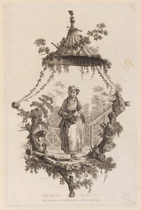 Figur unter Baldachin