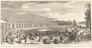 Ansicht des Schlosses von Trianon von der Parterre-Seite