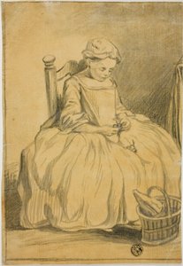 Mädchen, das Kirschen isst von Jean Baptiste Simeon Chardin