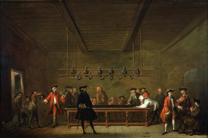La partie de billard Das Billardspiel, ca. 1725 von Jean Baptiste Simeon Chardin