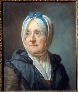 Porträt von Madame Chardin, geb. Françoise Marguerite Pouget (1707-1791). Pastellgemälde von Jean Baptiste Siméon Chardin (1699-1779) 1775