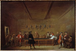 Die Pool-Party. Gemälde von Jean Baptiste Simeon Chardin (1699-1779) 1725 von Jean Baptiste Simeon Chardin
