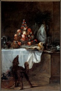 Das Buffet. Gemälde von Jean-Baptiste-Siméon Chardin (1699-1779)