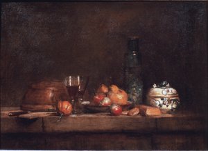 Das Glas mit Oliven