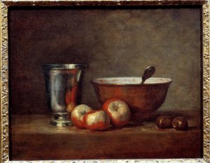 Der Silberbecher. Gemälde von Jean Baptiste Simeon Chardin (1699-1779) von Jean Baptiste Simeon Chardin