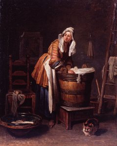 Waschfrau von Jean Baptiste Simeon Chardin
