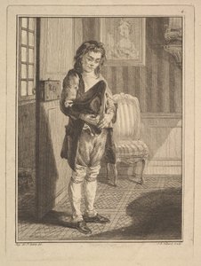 Décrotteur Schuhputzer, aus Mes gens, ou Les commissionnaires ultramontains au servi..., 1766-70 von Jean Baptiste Tillard