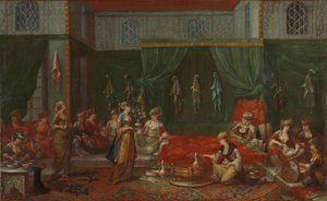 Entbindungszimmer einer angesehenen türkischen Frau, ca. 1720-37
