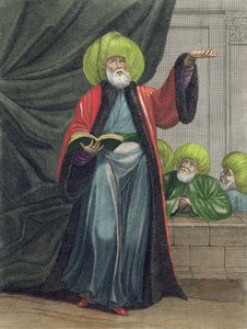 Der Mufti, oder Meister des Gesetzes, Tafel 20 aus Recueil de Cent Estampes representant differentes Nations du Levant tirees sur les Tableaux Peints dapres Nature..., graviert von Scotin, Gerard Jean Bapt