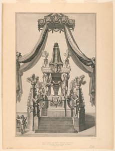 Der Katafalk von Maria-Theresia von Österreich, Notre Dame, Paris von Jean Bérain, the Elder