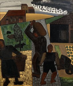 Rückkehr nach Hause von der Arbeit von Jean Brusselmans