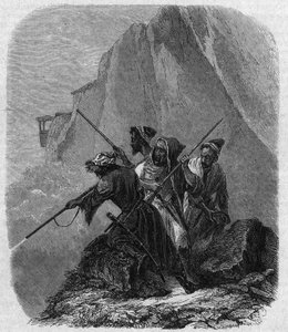 Tscherkessische Soldaten (eine Region des Kaukasus) von Jean Charles Pauquet