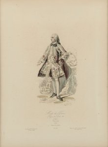 Pariser Mode: Herrschaft von Ludwig XV von Jean Charles (1800 79) Pauquet