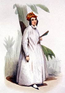 Die Kreolin, Französische Antillen, ca. 1850 (Gravur) von Jean Charles (1800 79) Pauquet