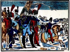 Der Rückzug aus Russland von Jean Charles (after) Pellerin