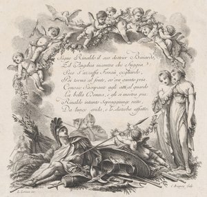Vignette für den ersten Gesang von Roland Furieux von Jean Charles Baquoy